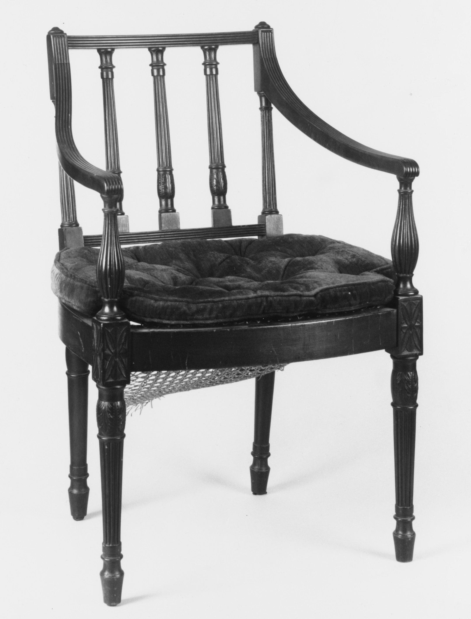 Antique Carved Wood Armchair