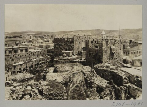 1920s Old Jerusalem Citadel View