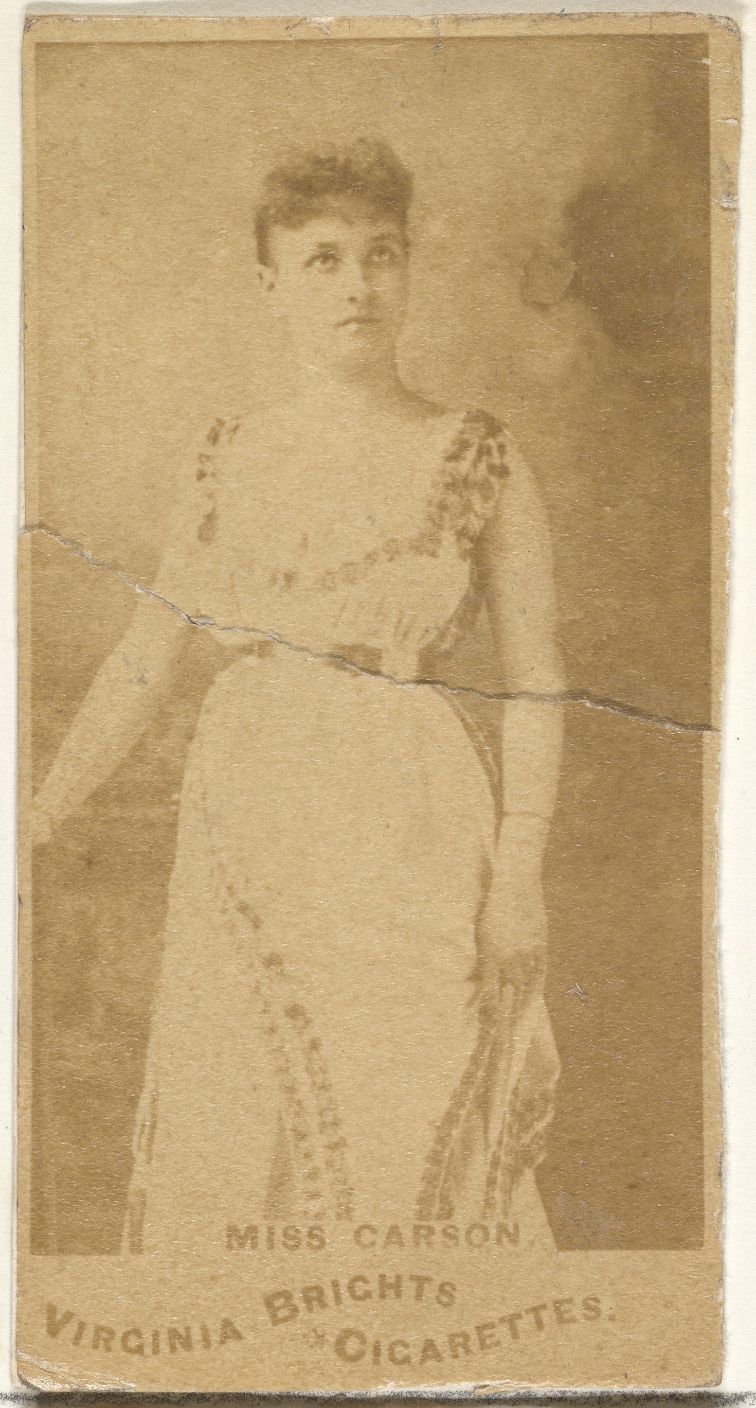 Vintage Cigarette Card Portrait of Miss Carson