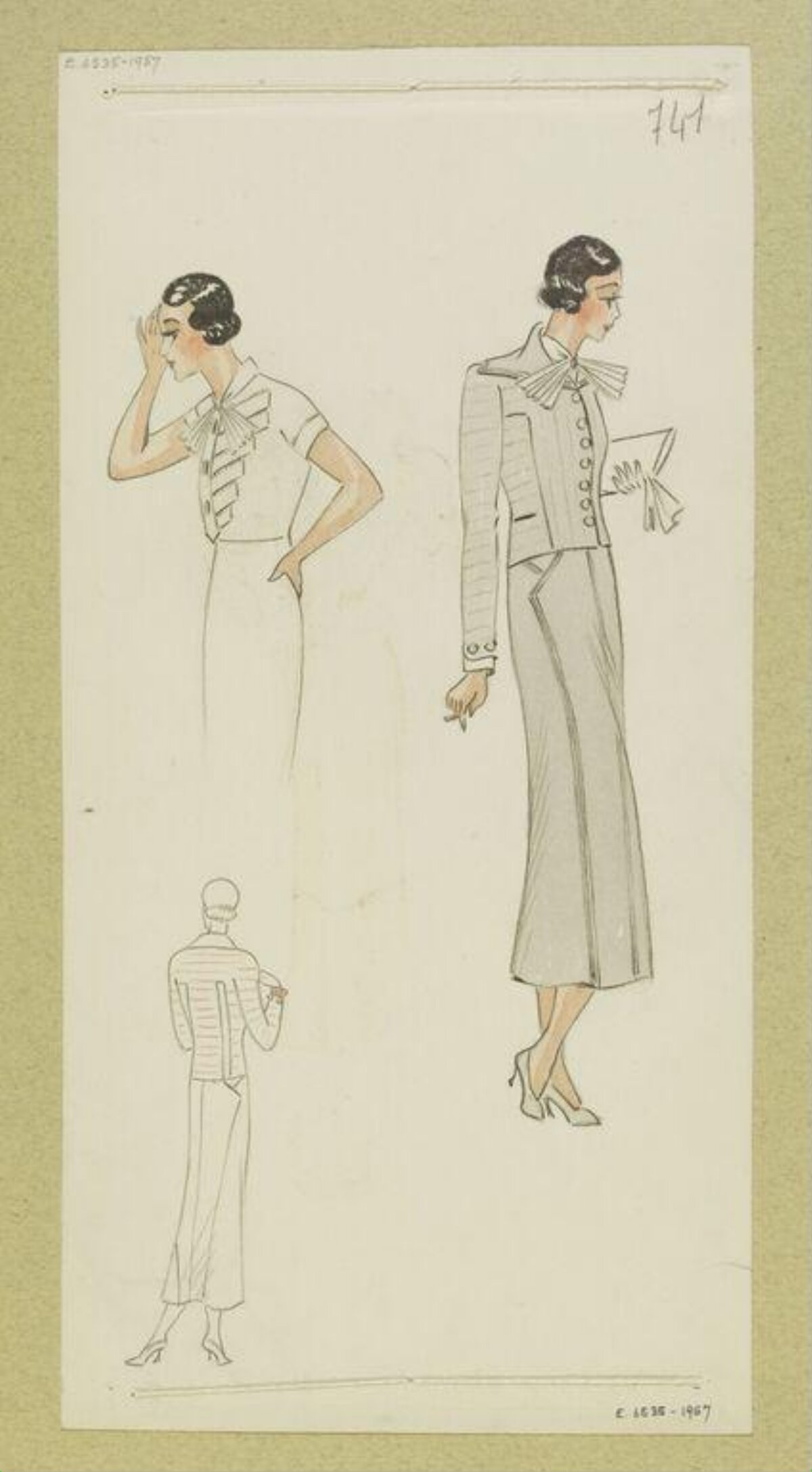 Vintage Women's Fashion Design Sketches