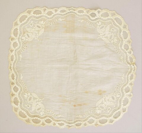 Vintage Embroidered Lace Handkerchief