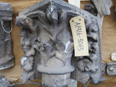 Museum Cataloged Carved Stone Capital