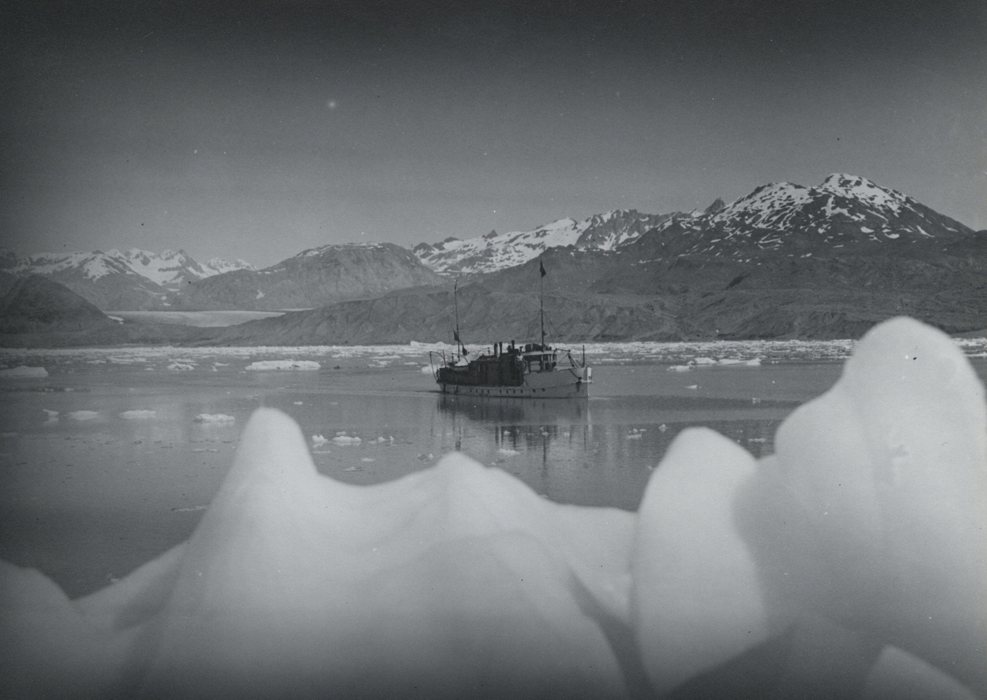 Ship in Glacial Polar Waters
