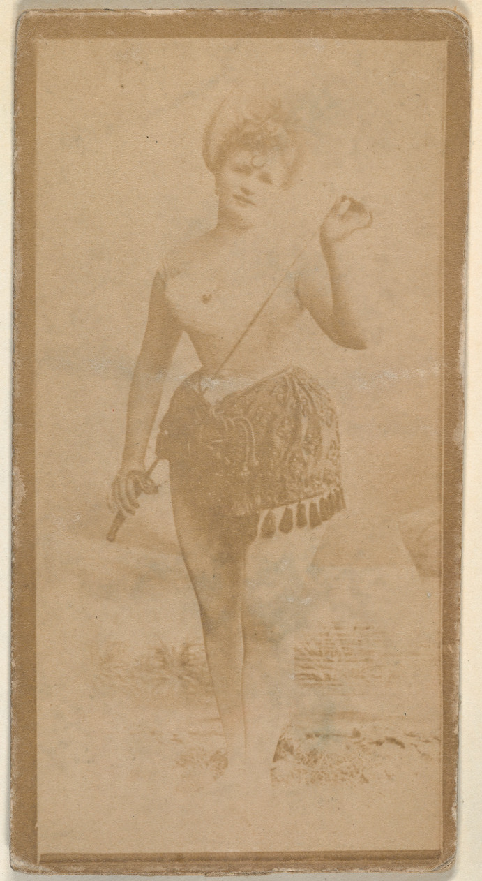 Vintage Sepia Portrait of Huntress
