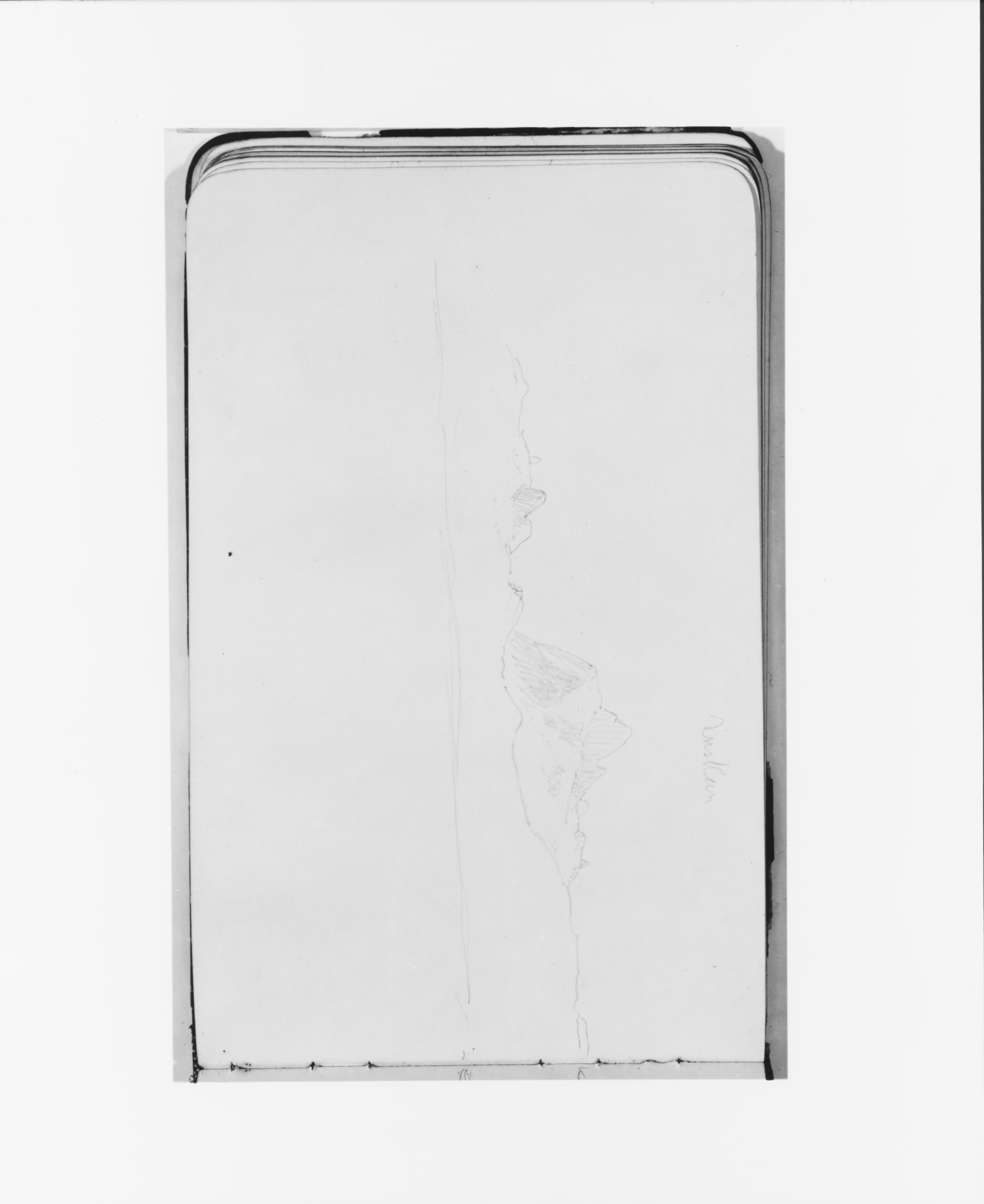Faint Sketch on Notebook Page