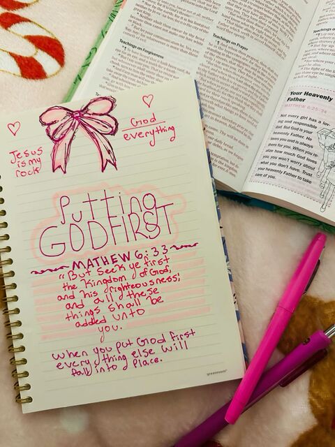 Putting God First Bible Journaling Page