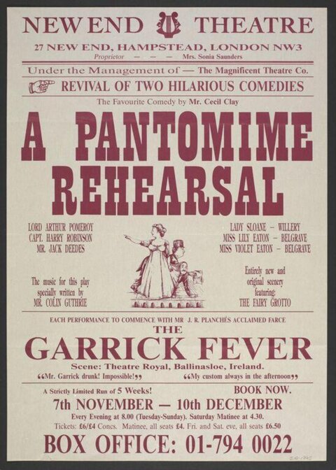 Newend Theatre Two Comedies Revival Poster
