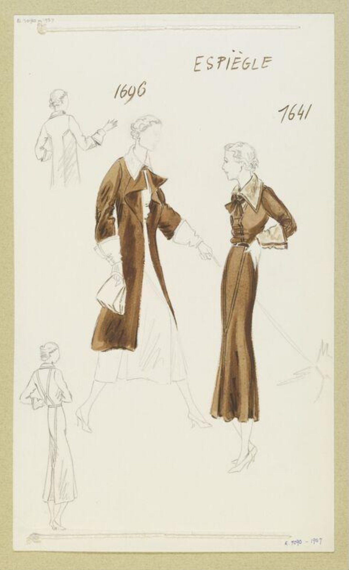Vintage Women's Fashion Sketch