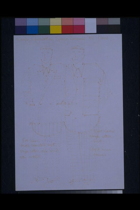 1985 Men's Fashion Design Sketch
