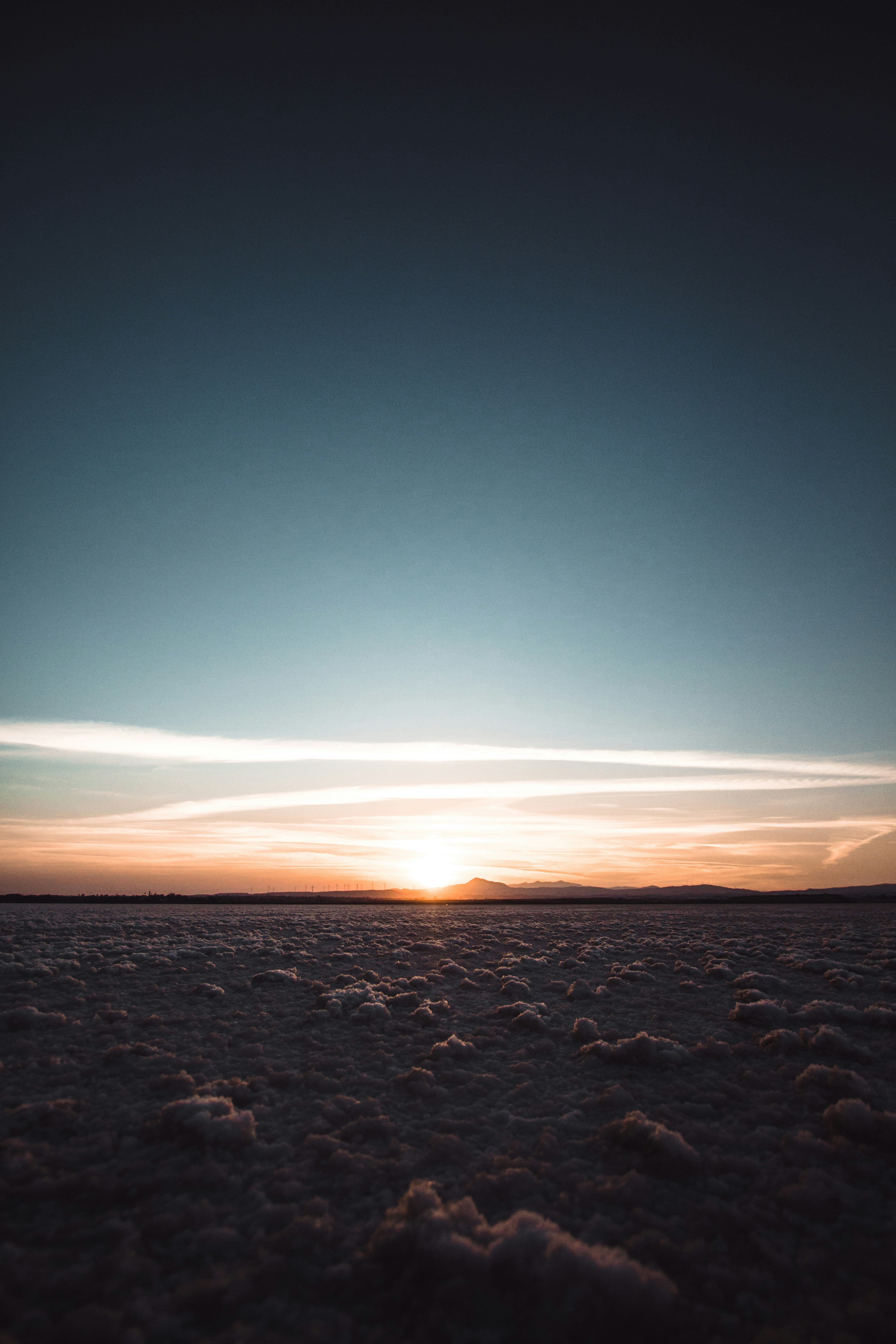 Sunset Over Salt Flat