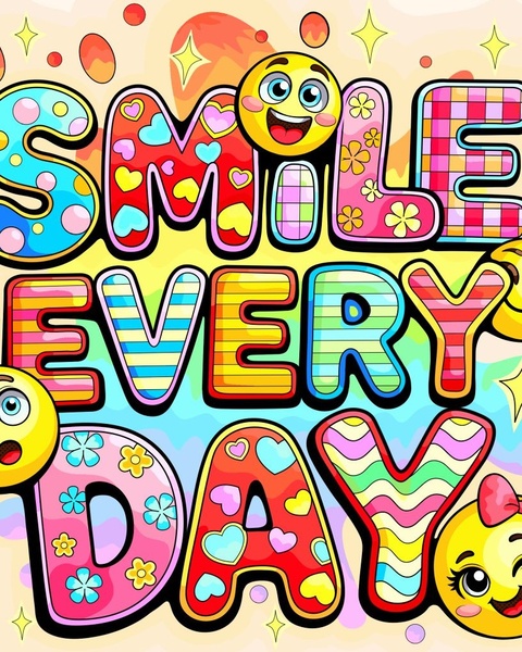Smile Every Day Cute Illustration