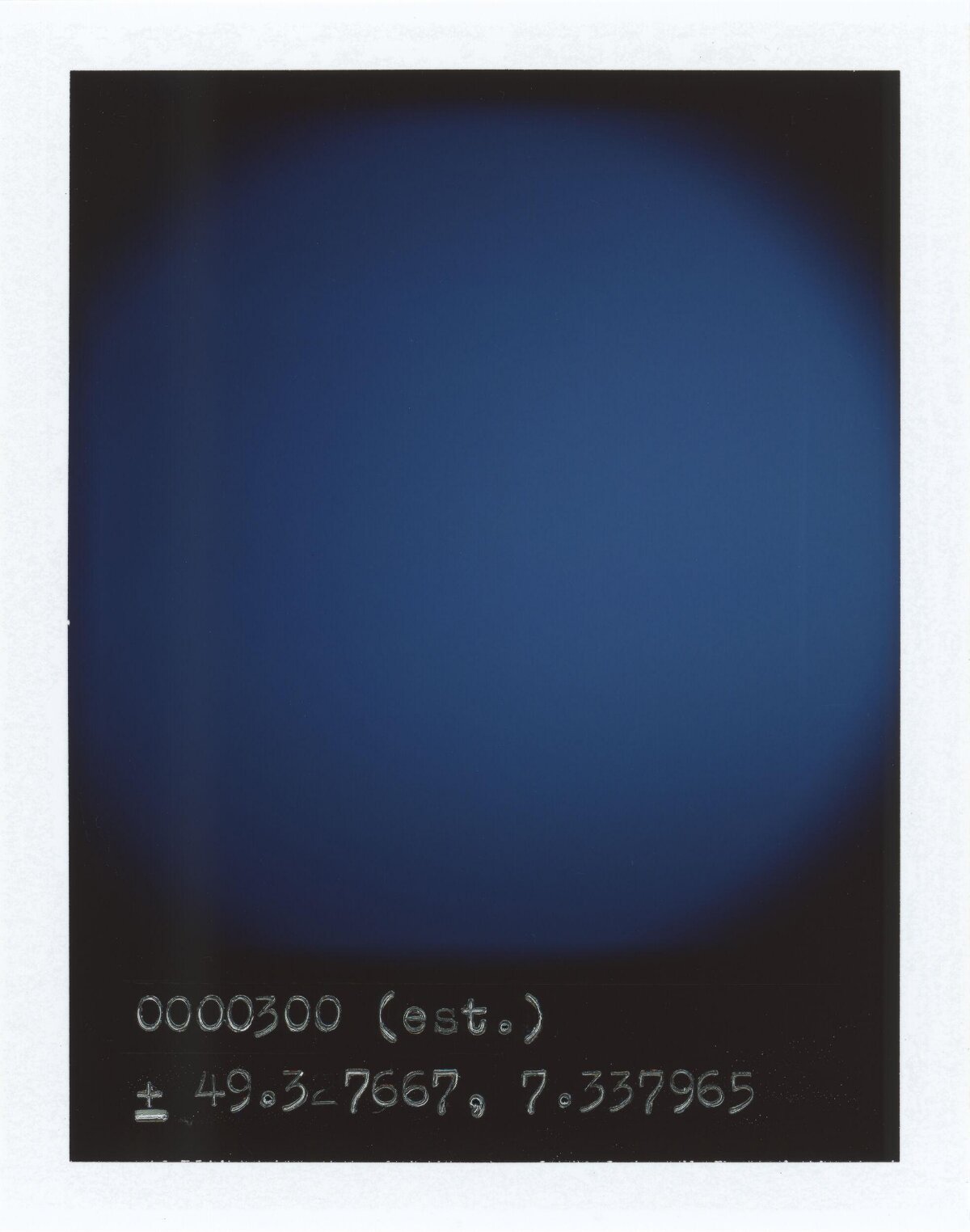 Blue Gradient Polaroid With Coordinates