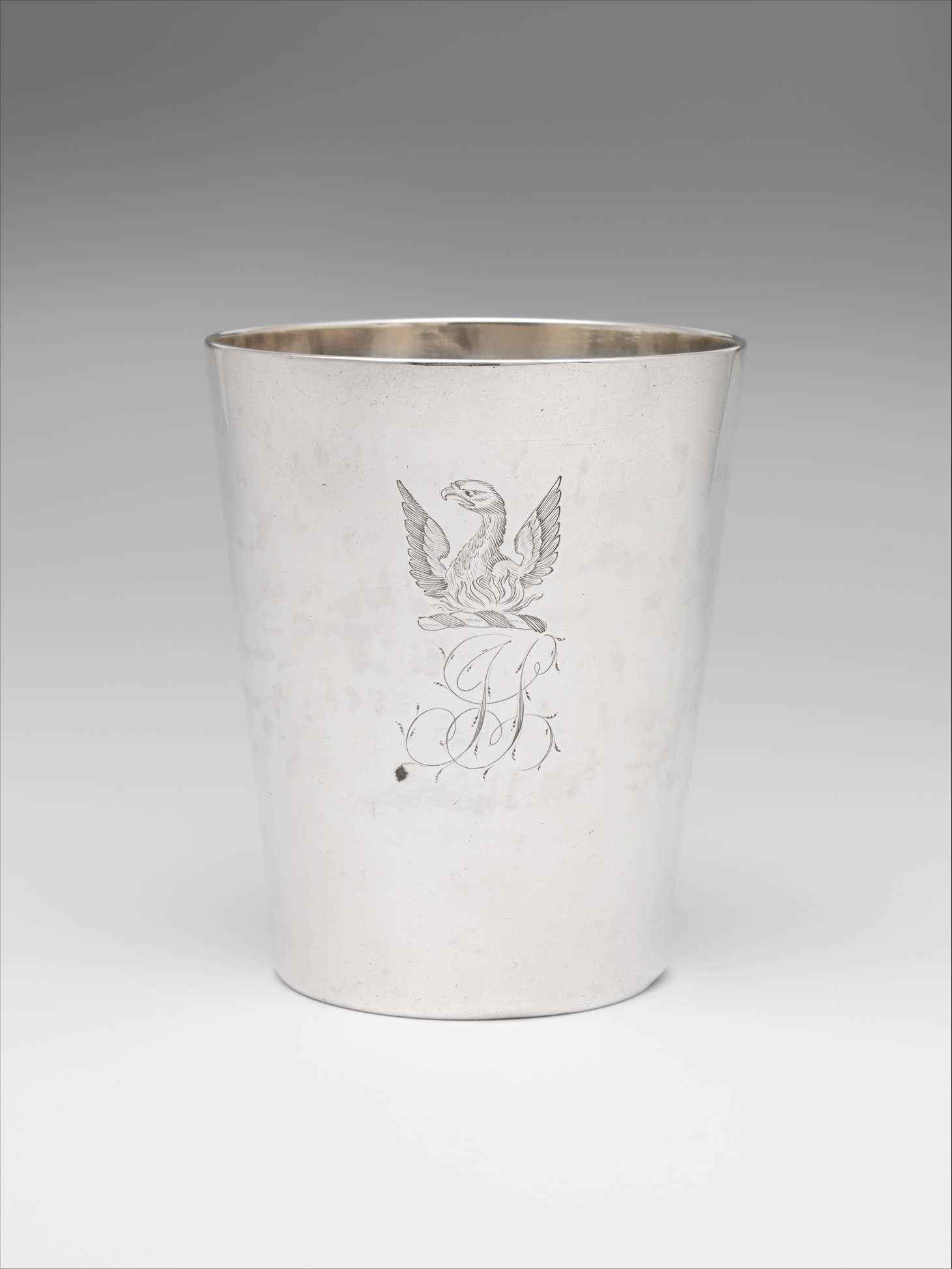 Engraved Silver Beaker