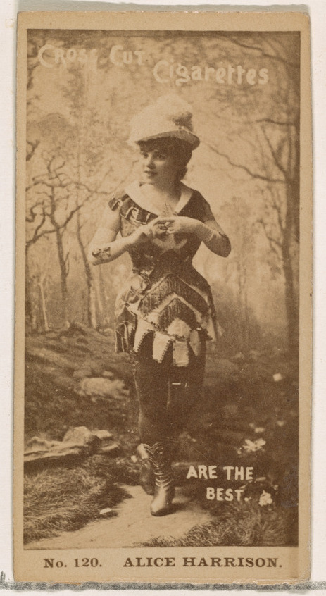 Vintage Cigarette Card of Alice Harrison