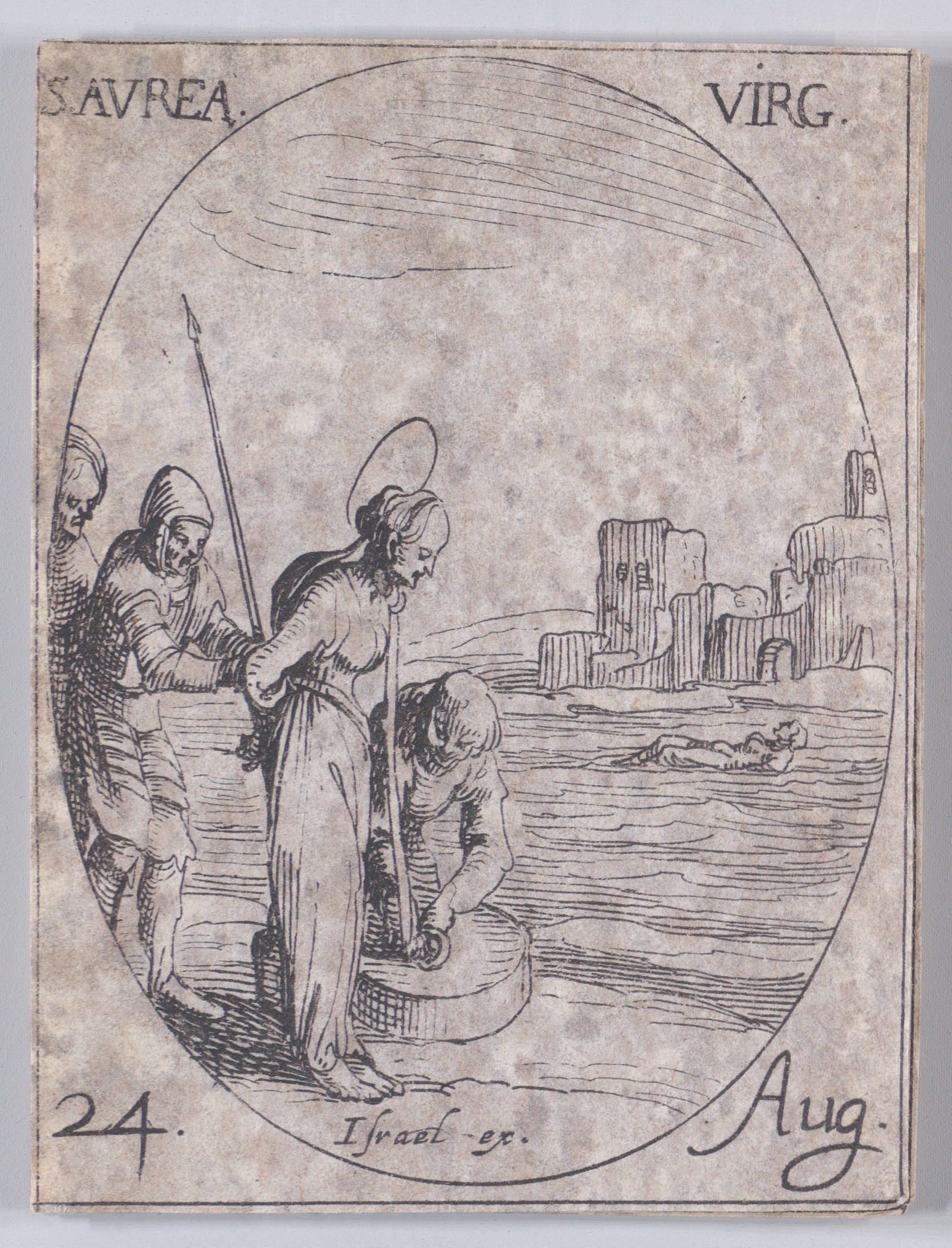 Etching of Saint Aurea the Virgin