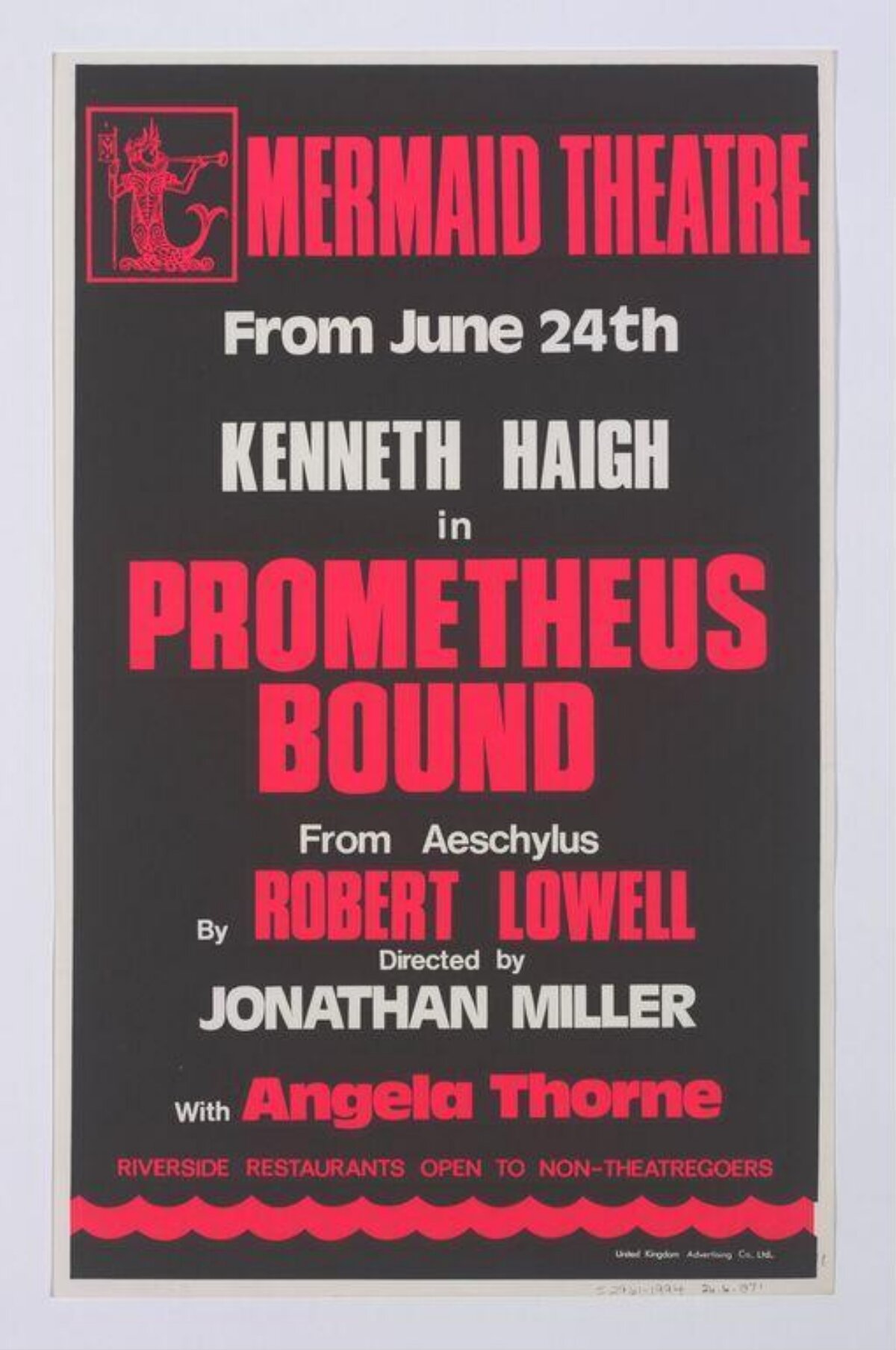 Mermaid Theatre Prometheus Bound Play Poster