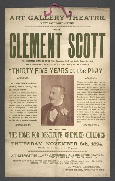 1894 Clement Scott Lecture Poster