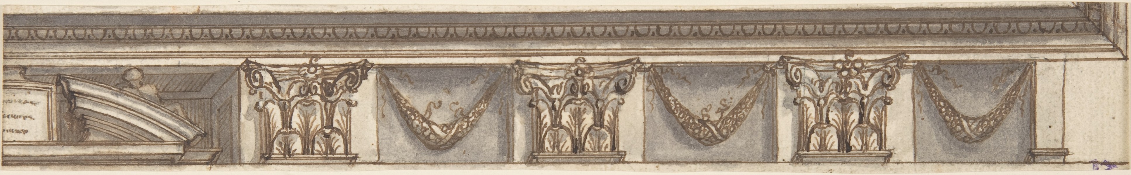 Classical Entablature Design Sketch