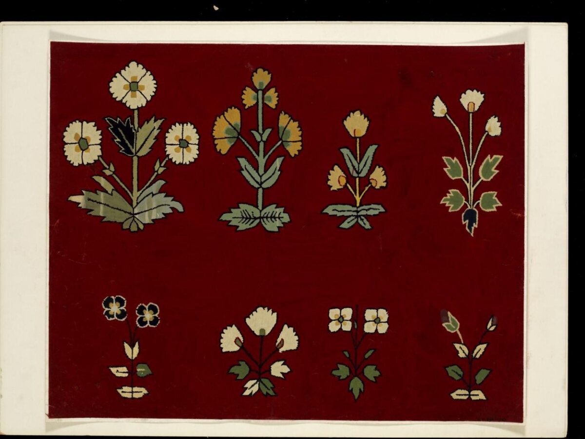 Stylized Floral Embroidery Pattern