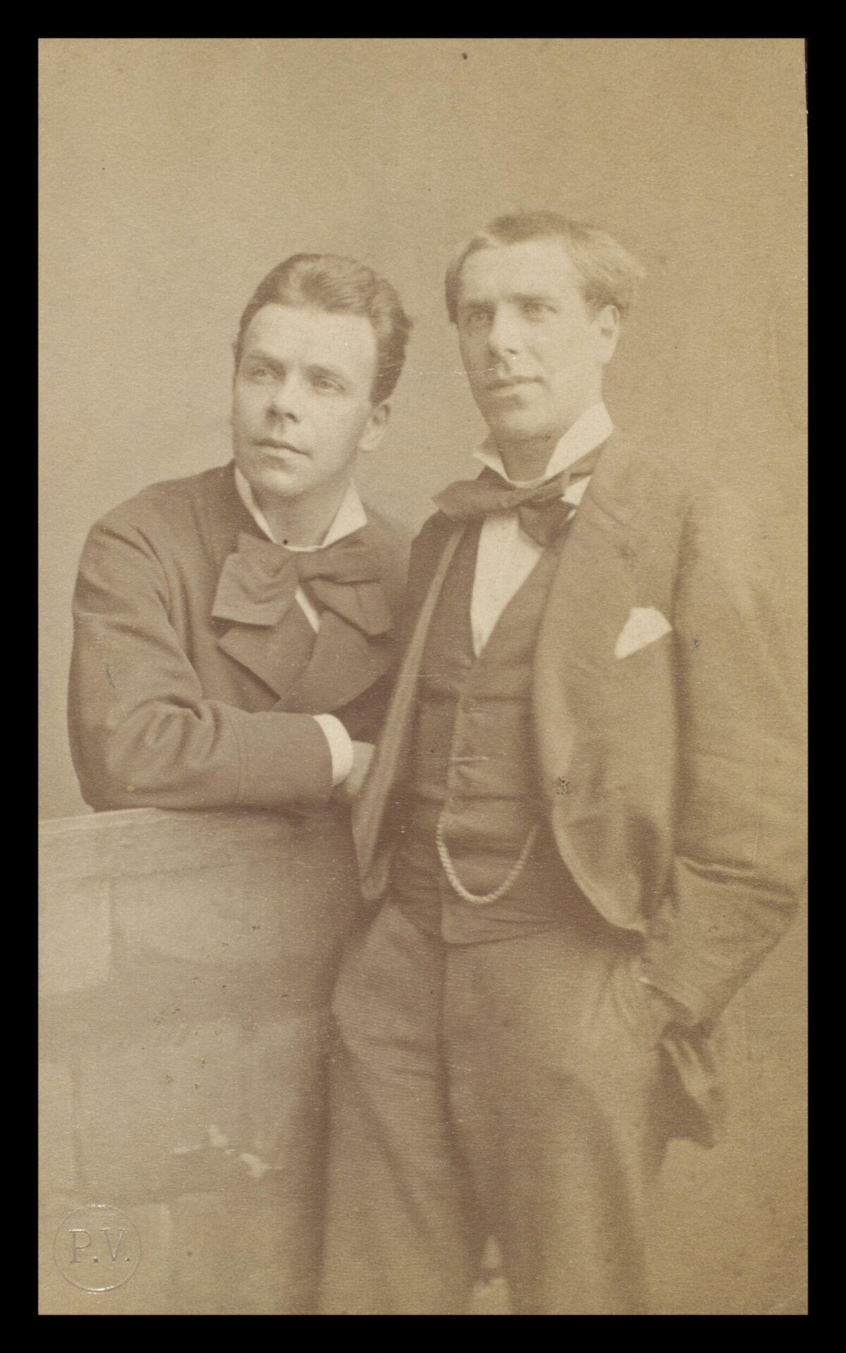 Vintage Portrait of Two Victorian Men