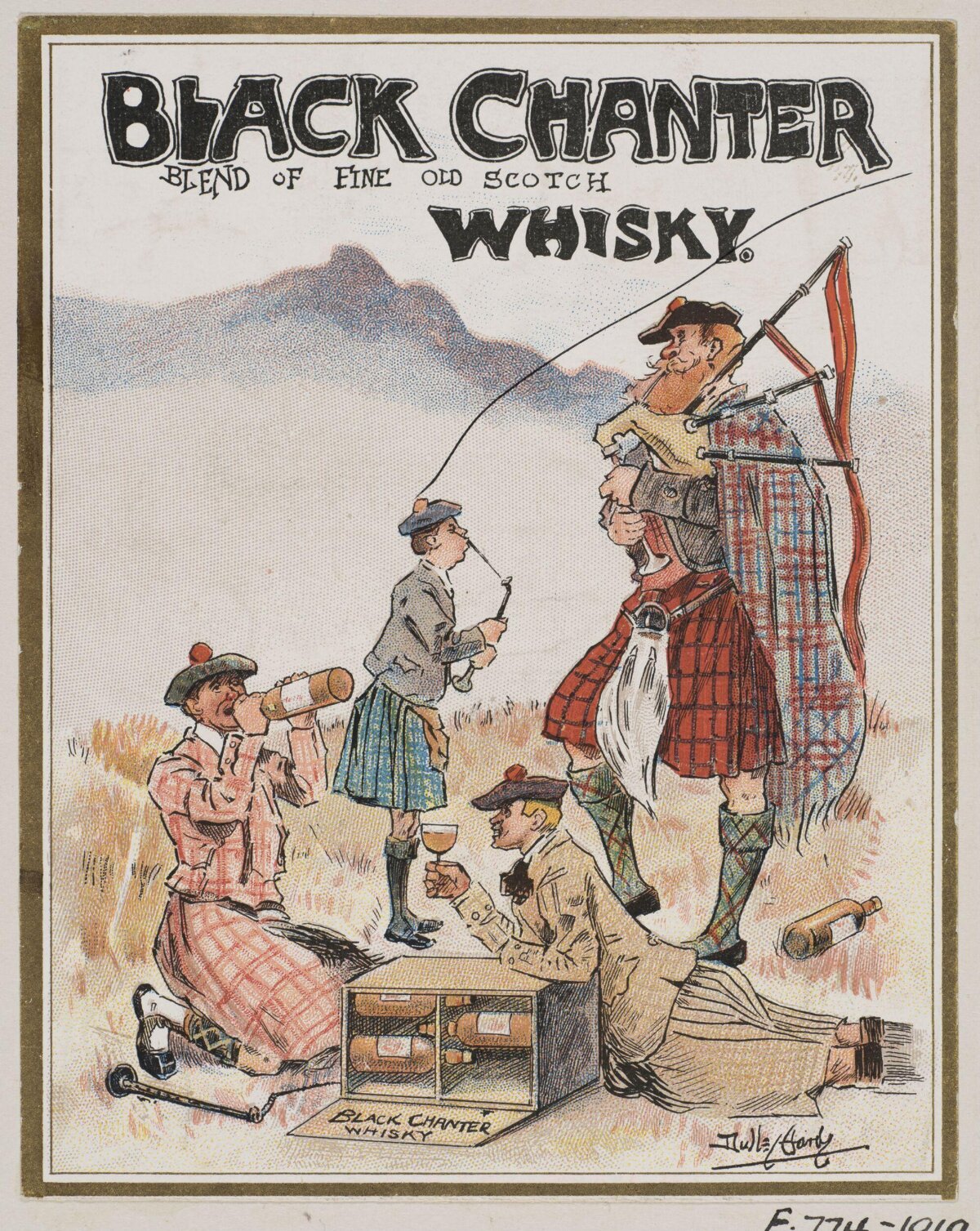 Vintage Black Chanter Whisky Advertisement