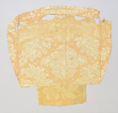Antique Damask Textile Fragment