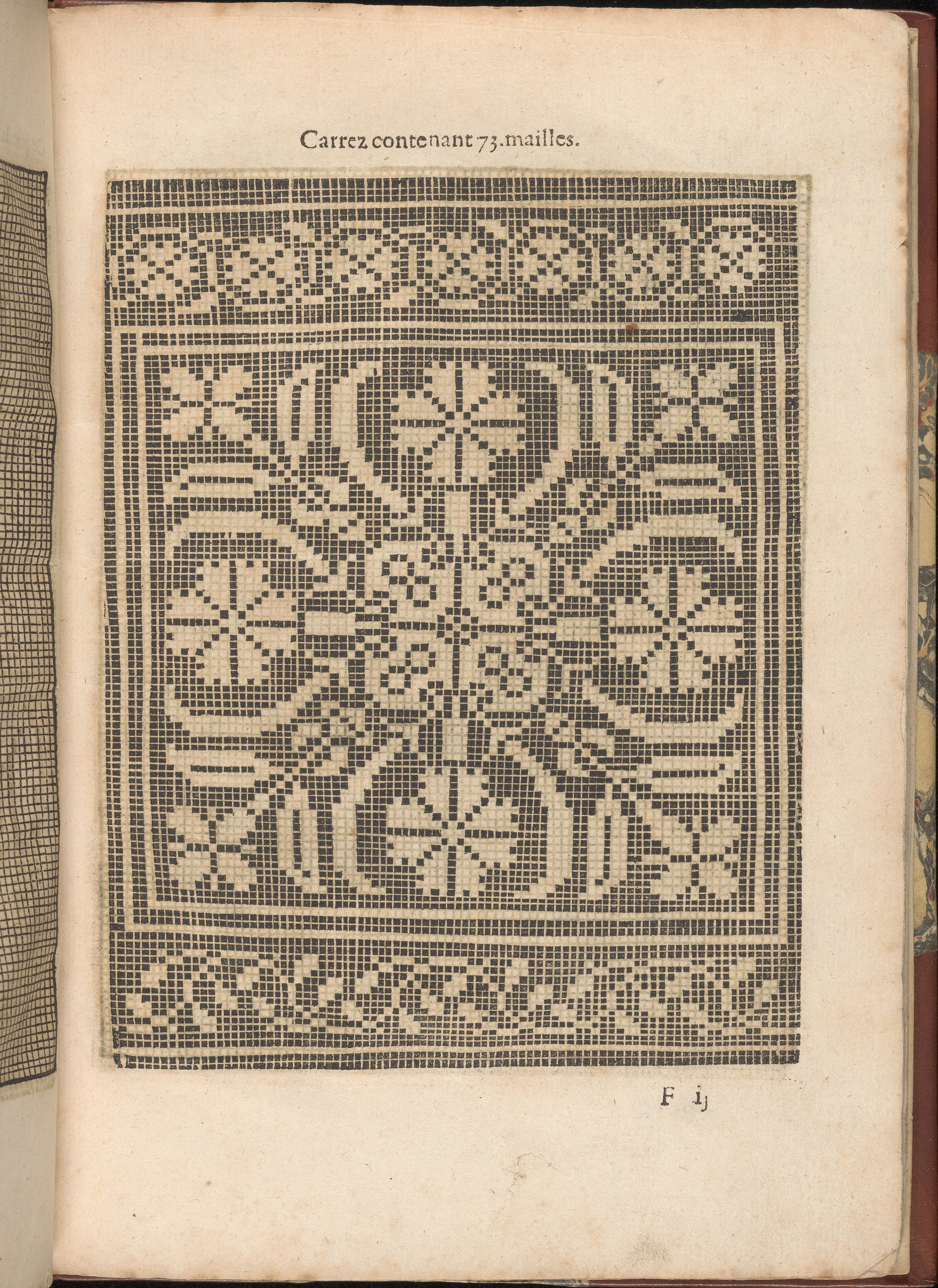 Vintage Embroidery Grid Pattern