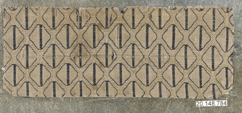 Antique Geometric Pattern Textile Fragment