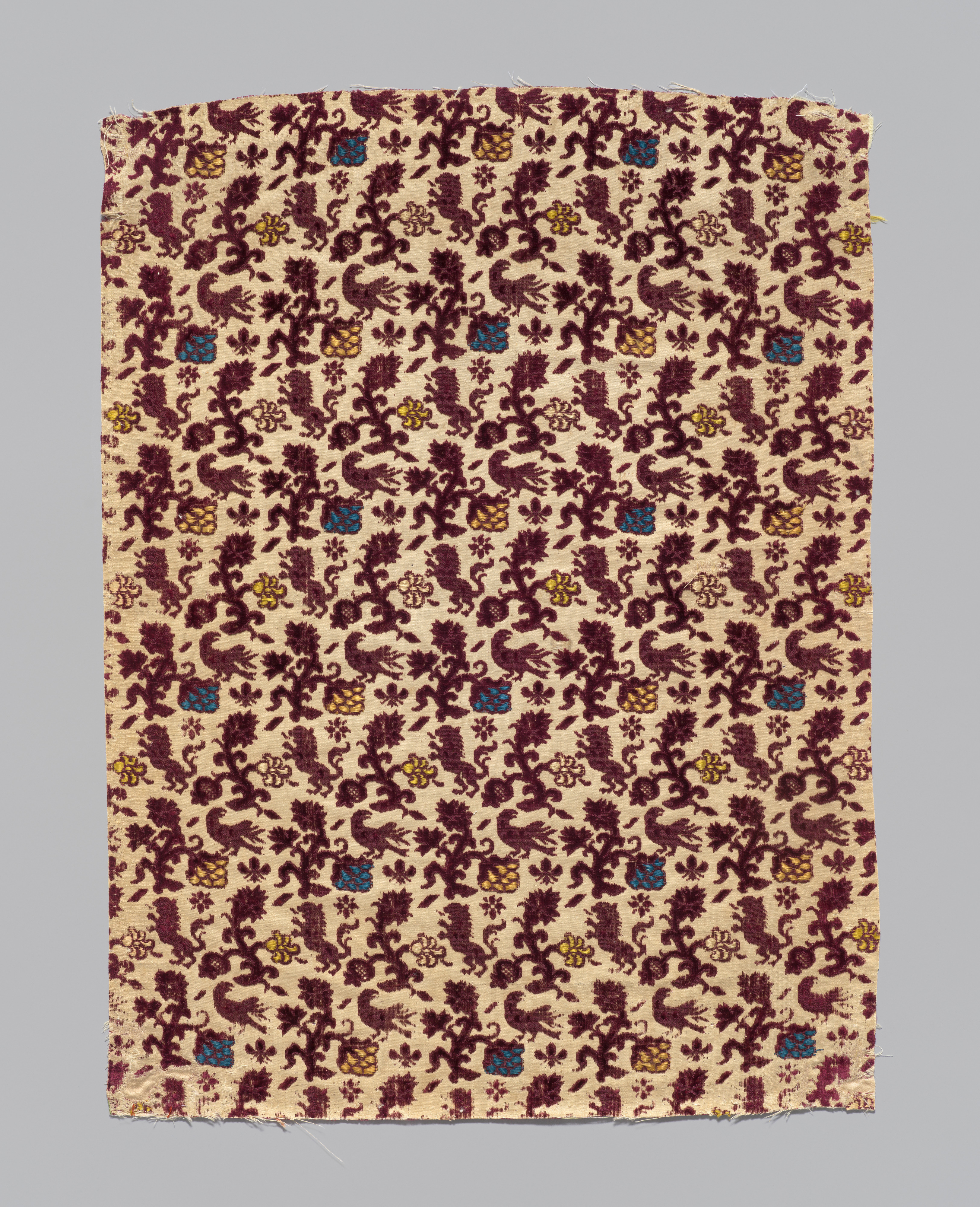 Antique Patterned Woven Textile Fragment