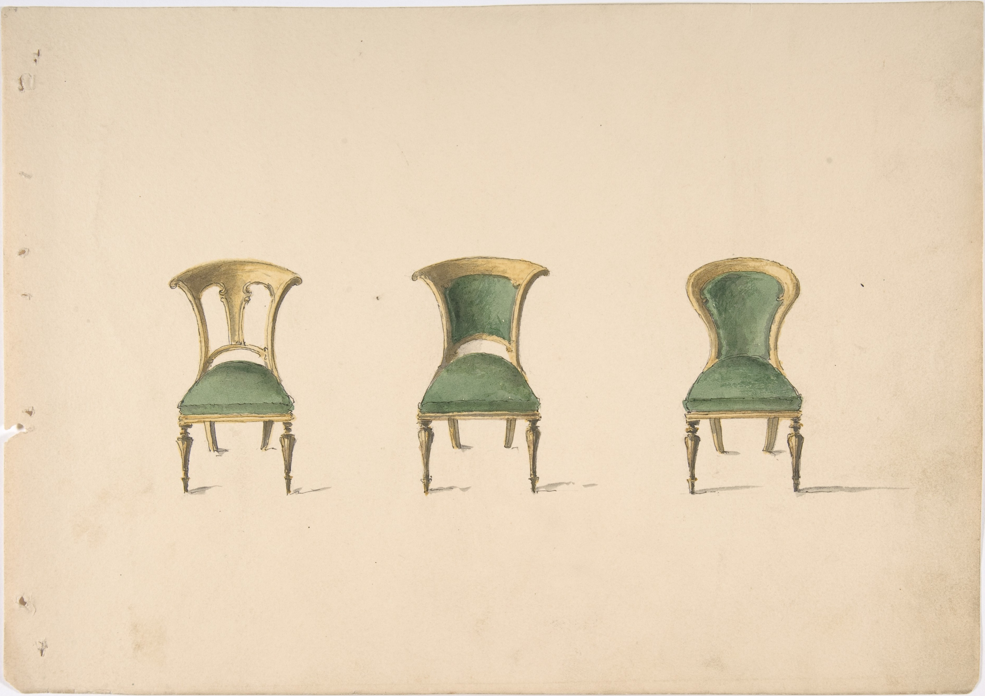 Three Side Chair Design Sketches
