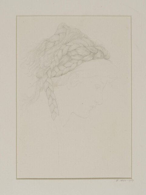 Sketch of Woman with Braided Hair