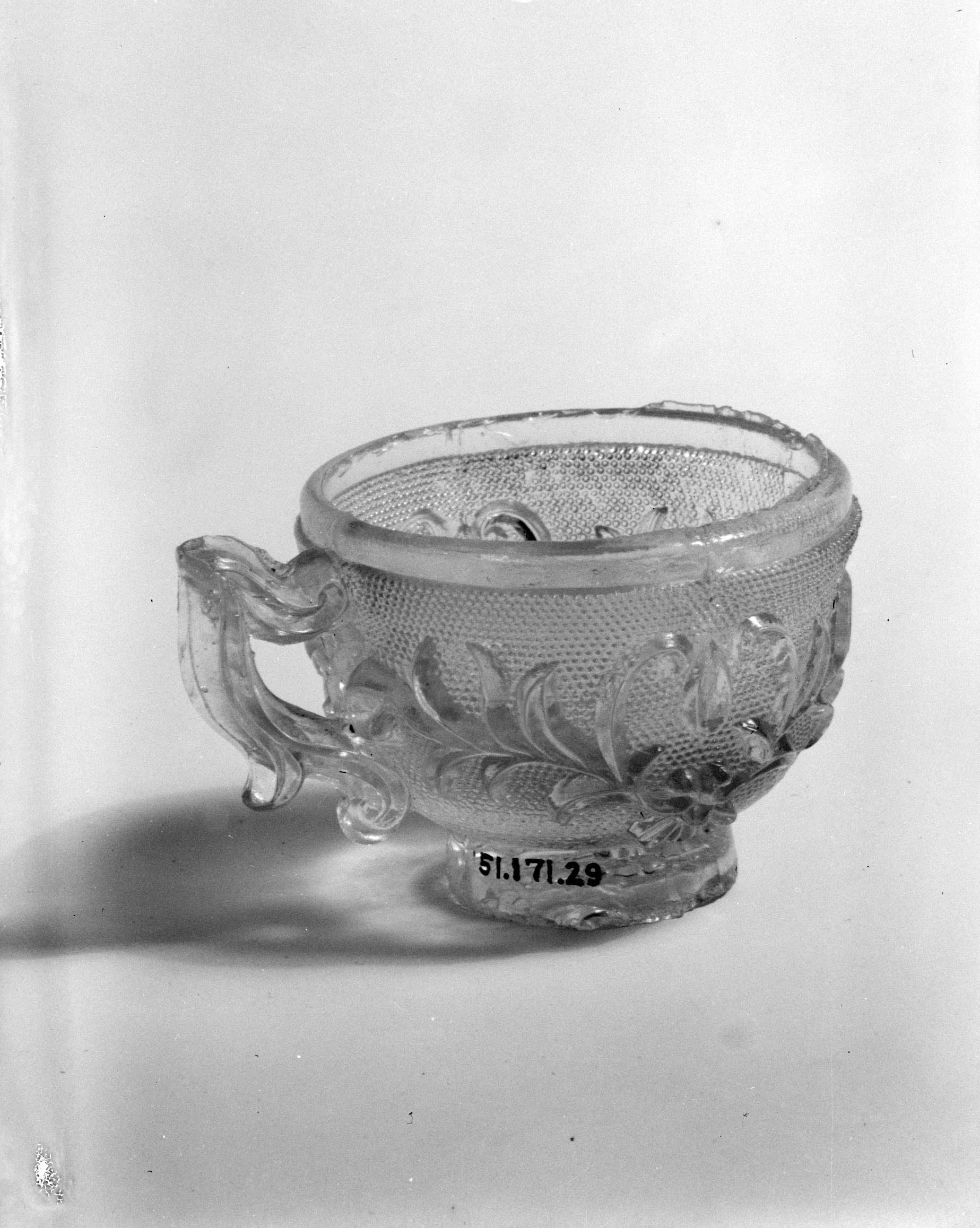 Clear Glass Handled Cup