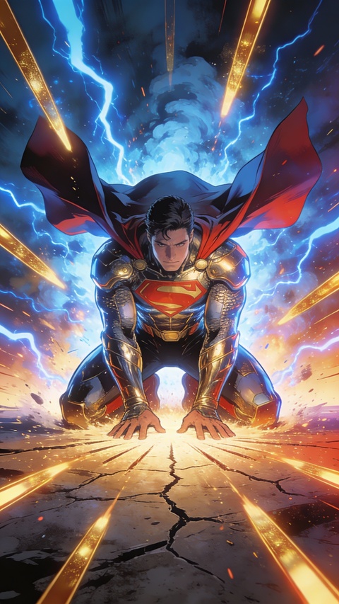 Armored Superman Ready for Battle