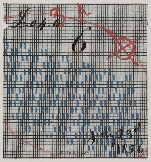 1856 Textile Weaving Design Draft