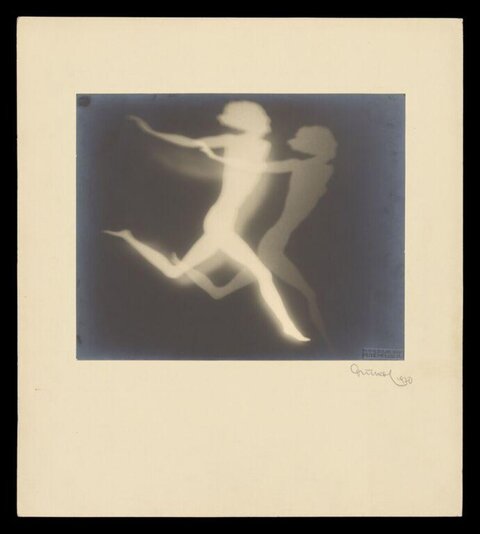 Two Dancing Silhouette Figures