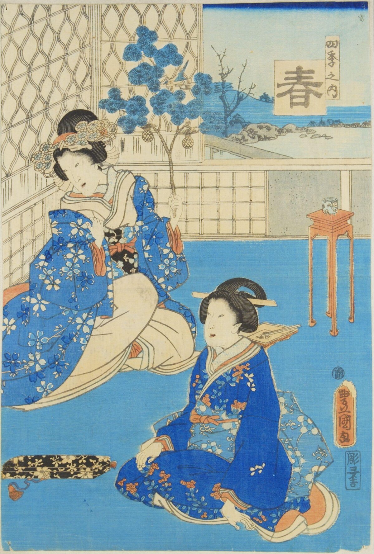 Ukiyo-e Spring Scene from Four Seasons