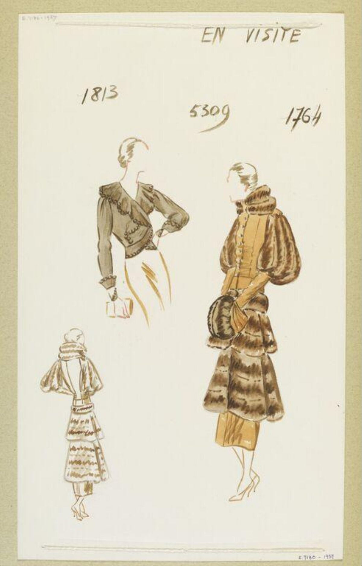 Vintage Fashion Design Sketches