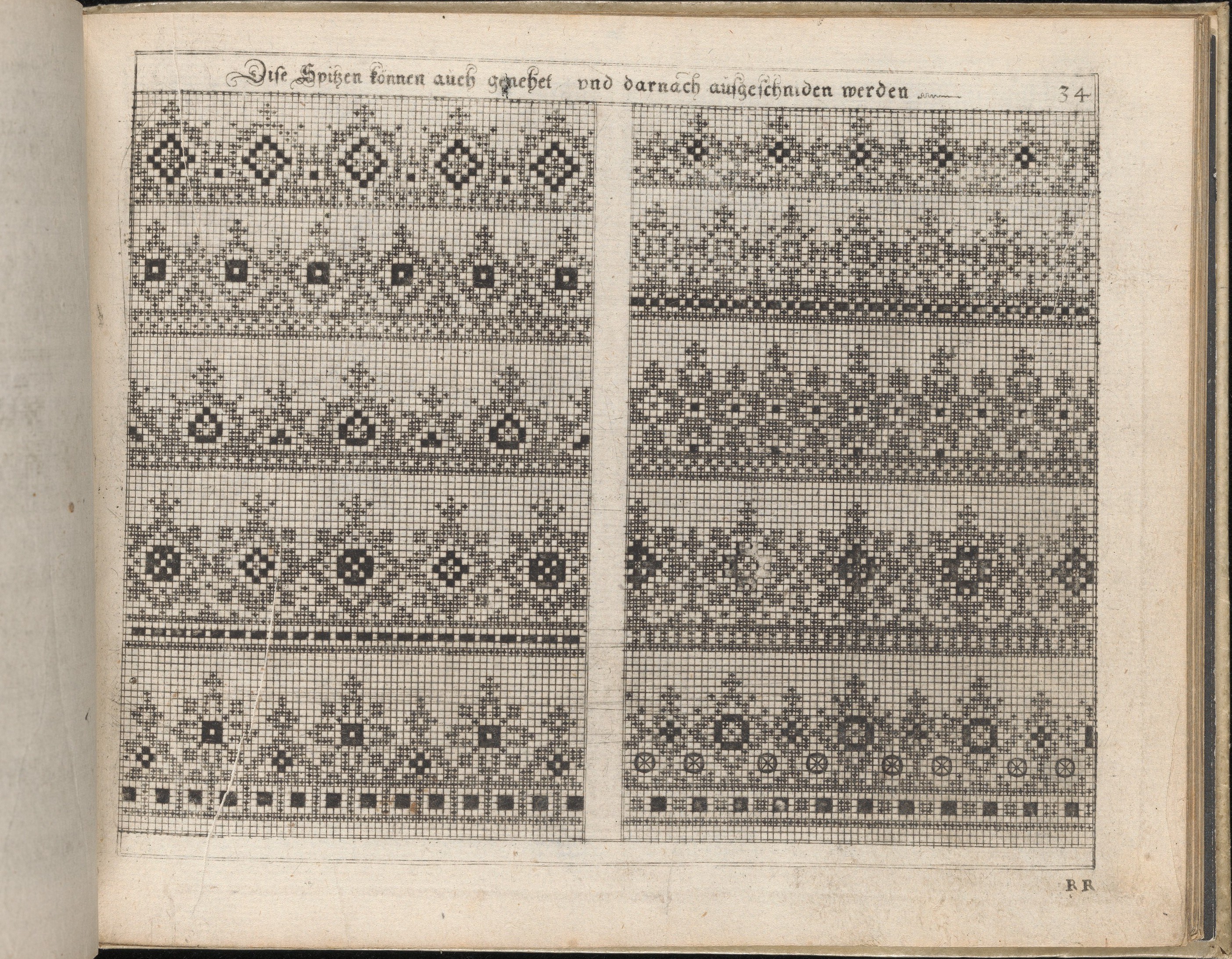 Vintage Cross-Stitch Pattern Page