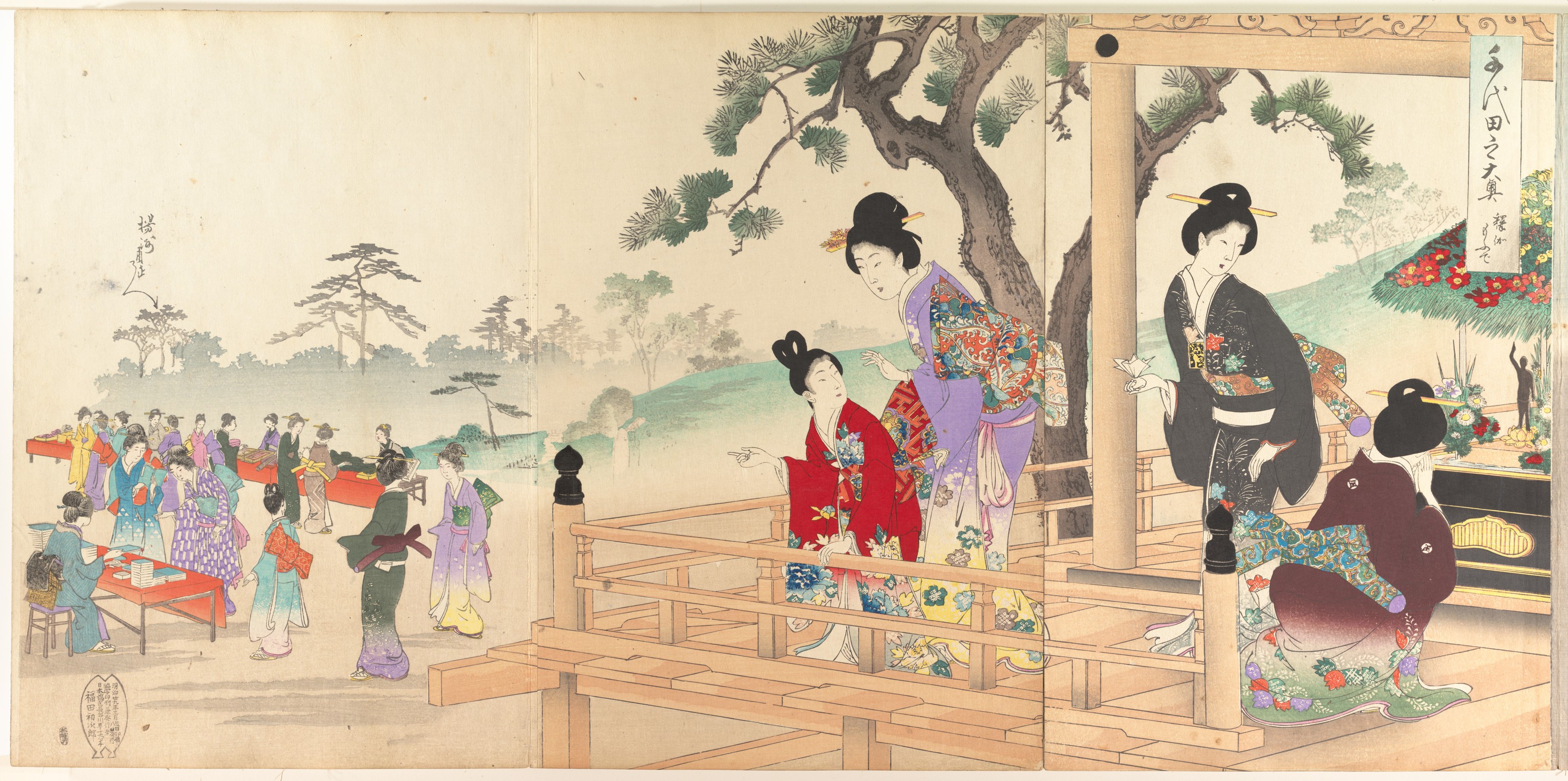 Japanese Women's Outing Ukiyo-e