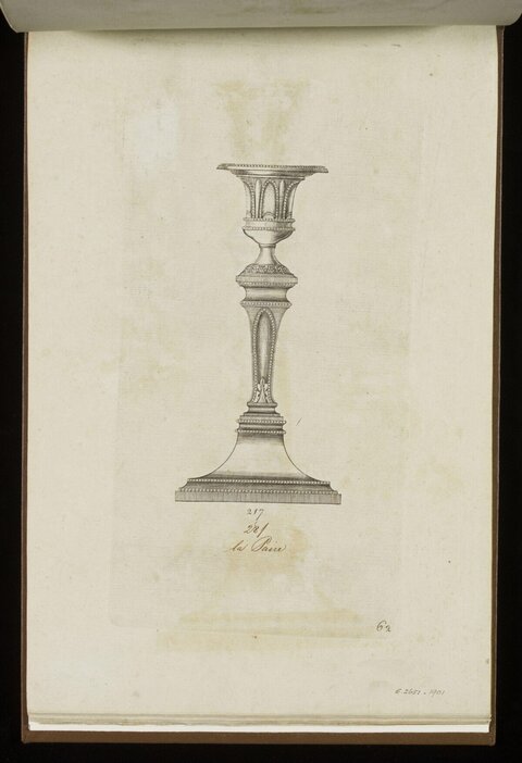 Antique Candlestick Design Drawing