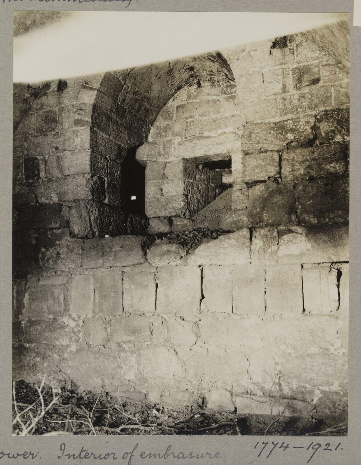 Interior of Old Tower Embrasure