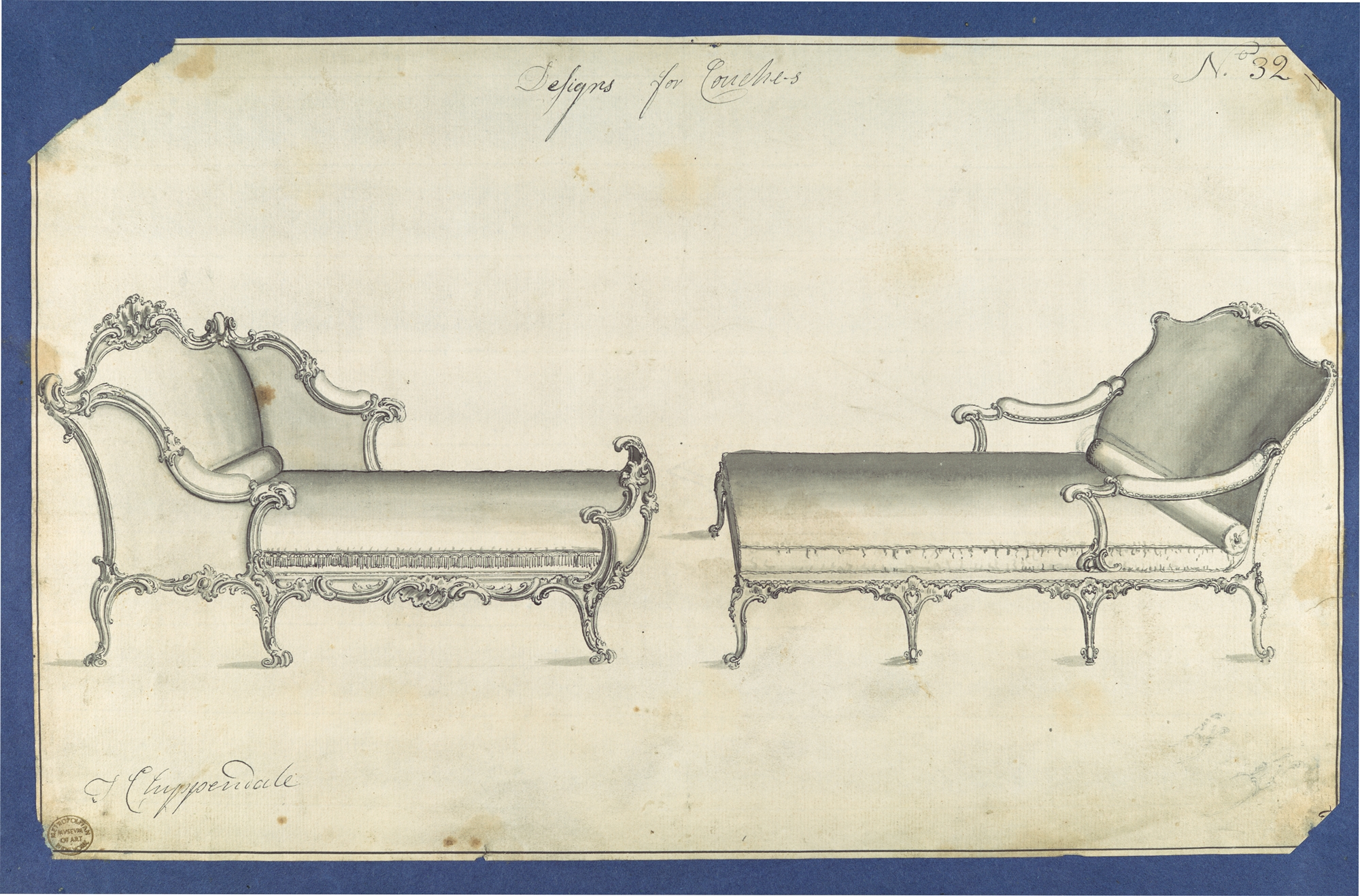 Chippendale Couch Design Drawings