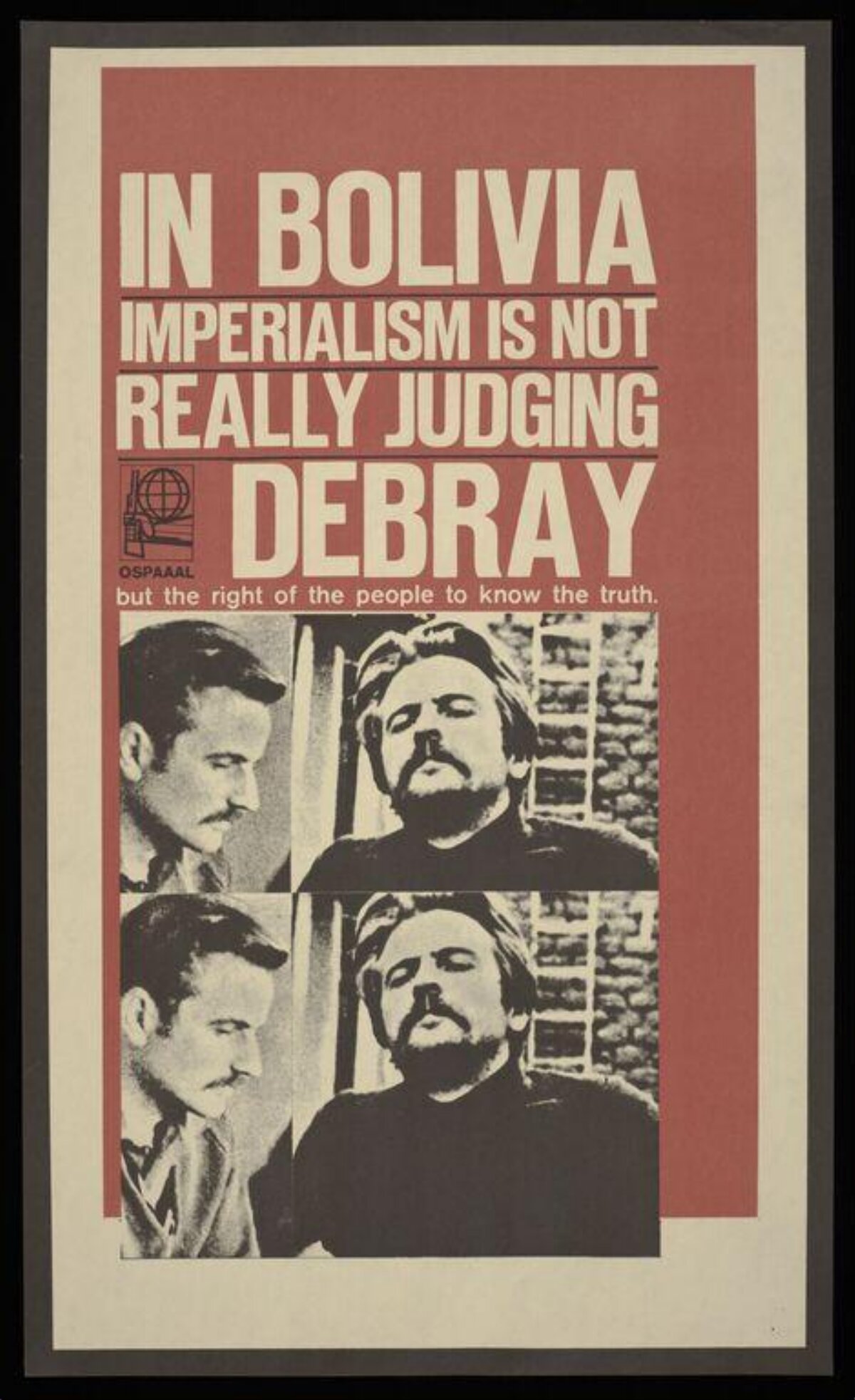 Vintage Political Poster for Debray in Bolivia