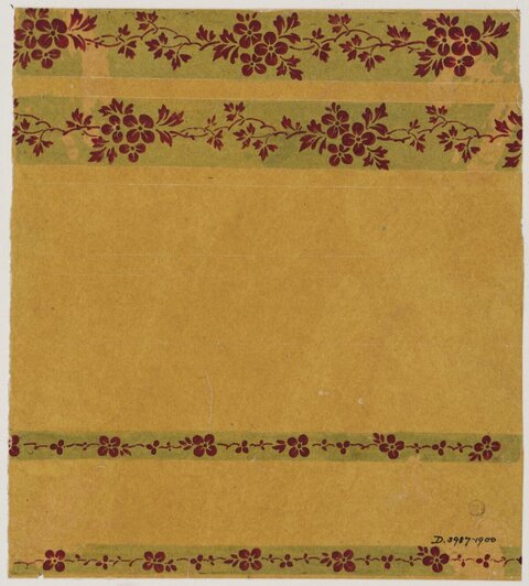 Vintage Floral Border Wallpaper Sample