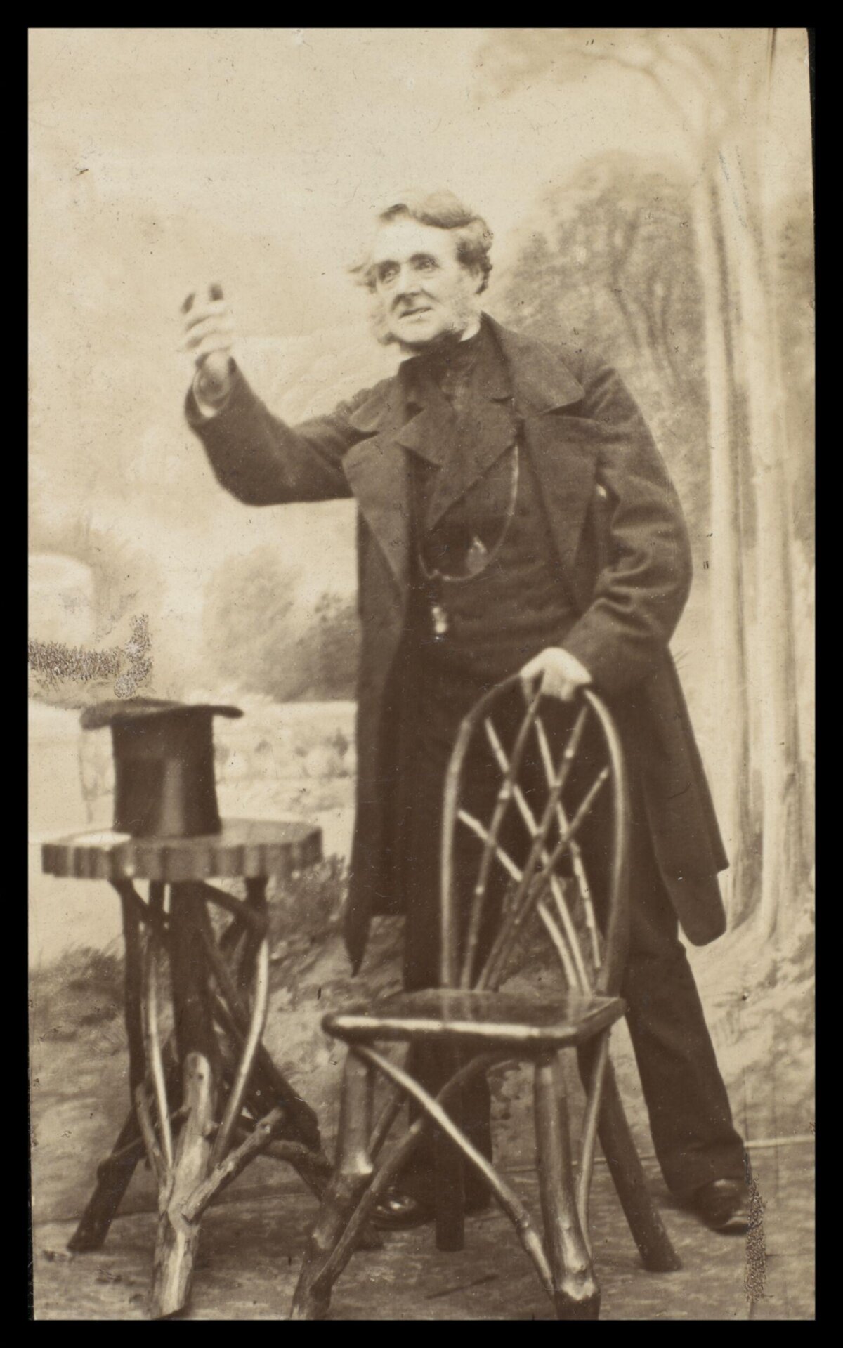 Vintage Portrait of Waving Gentleman