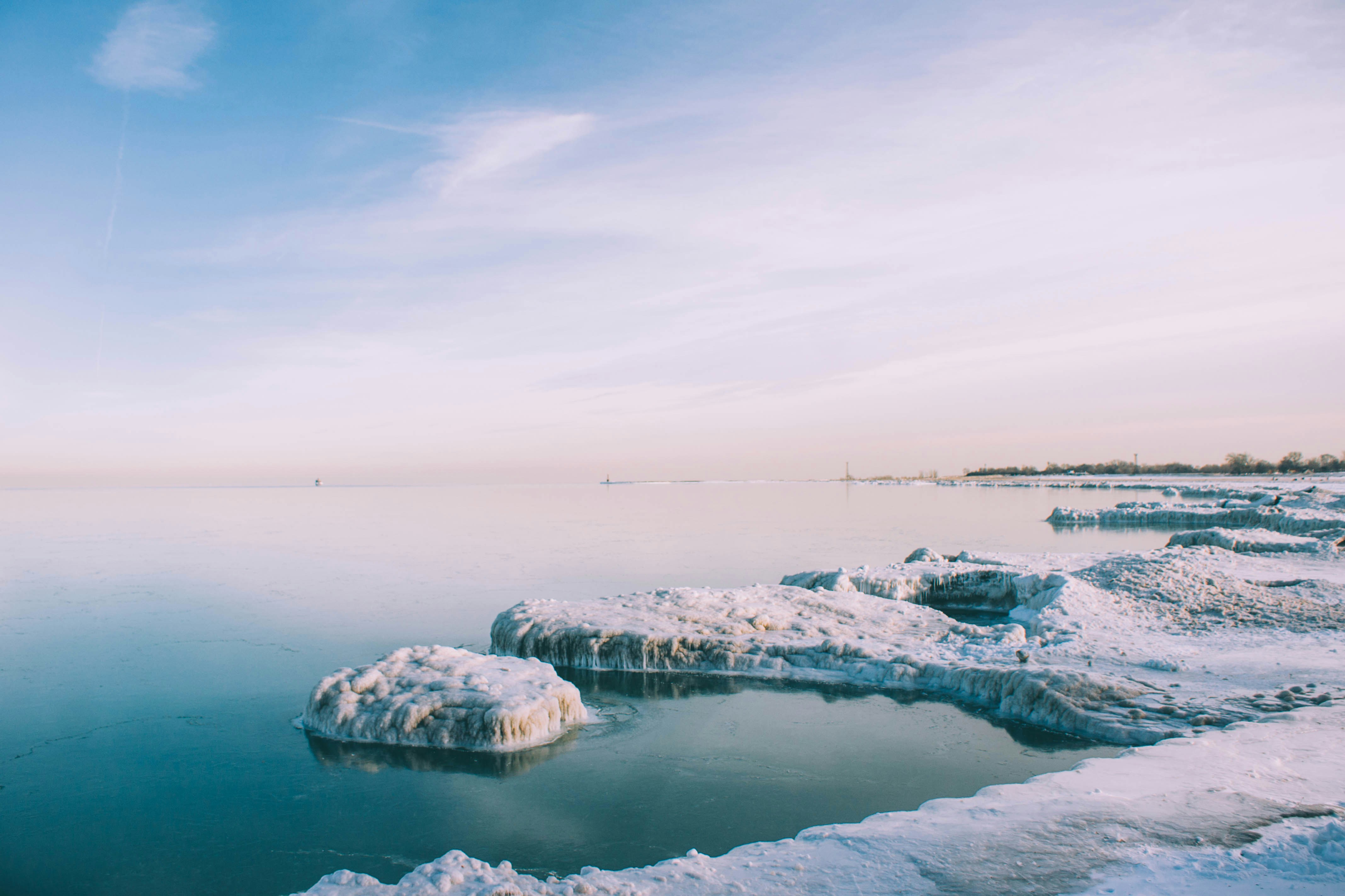 Frozen Winter Lakeshore