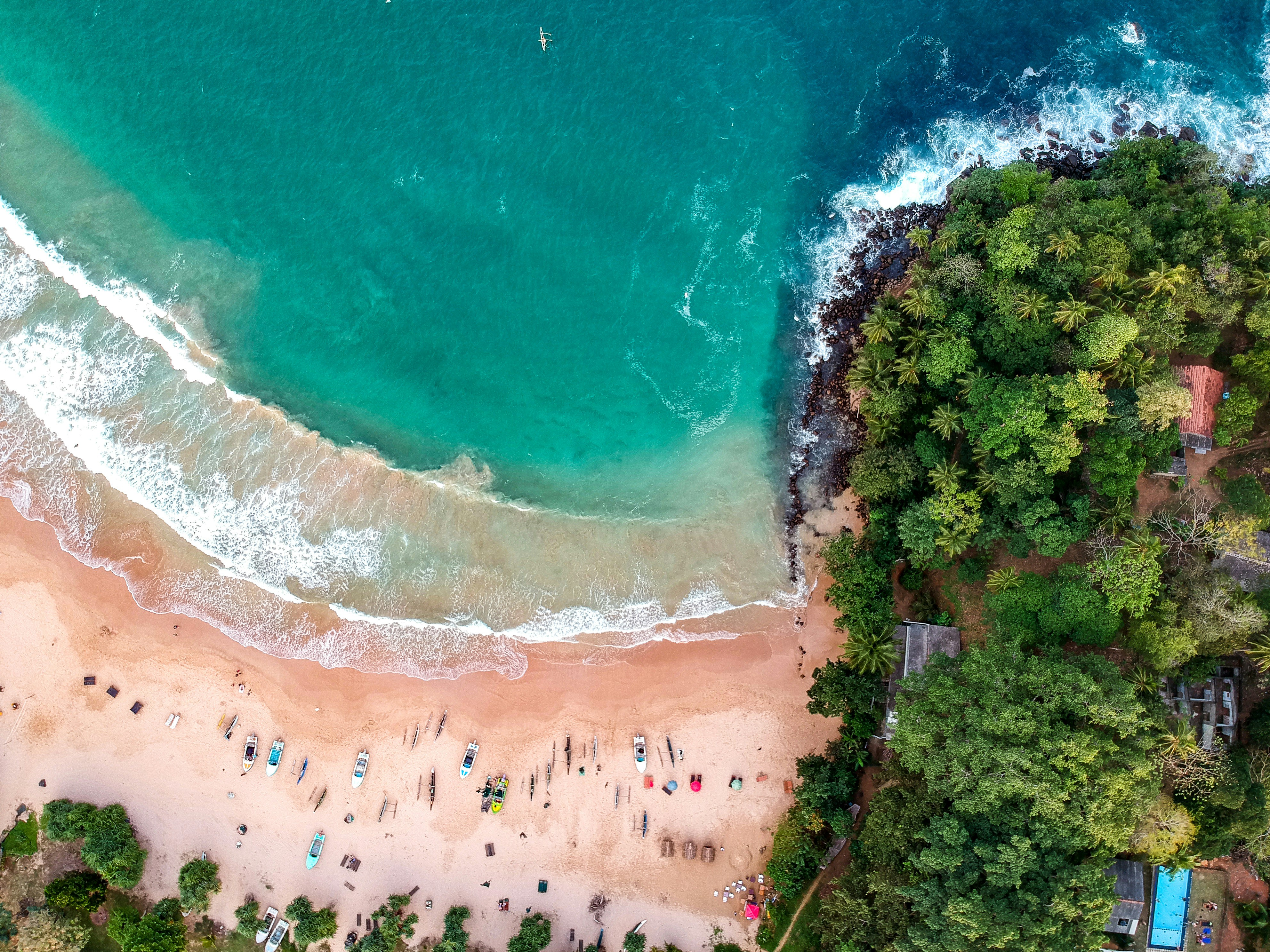 Aerial View of Tropical Beach