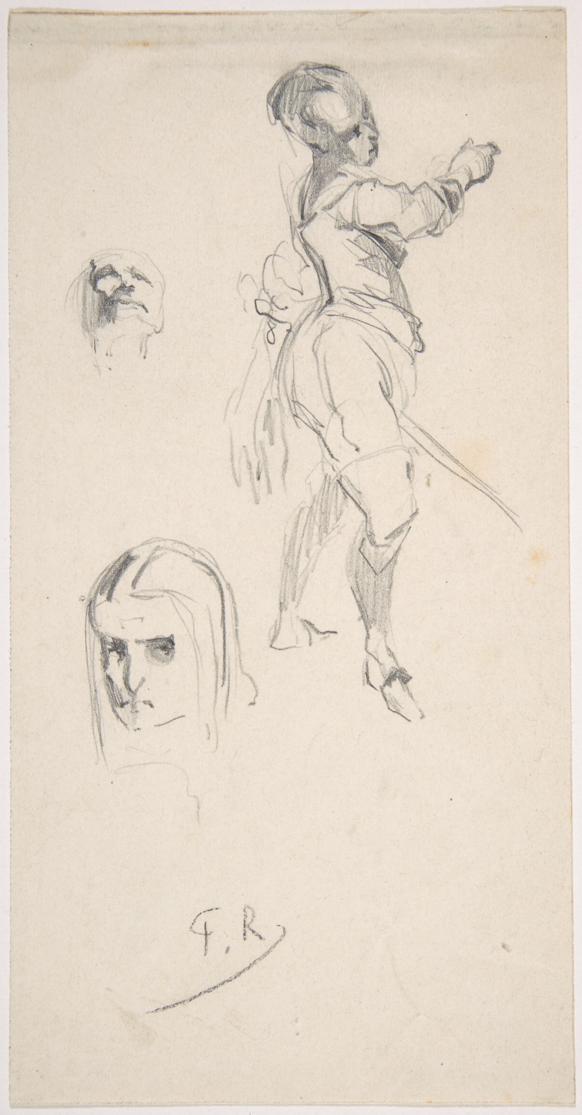 Pencil Sketch Figure and Head Studies