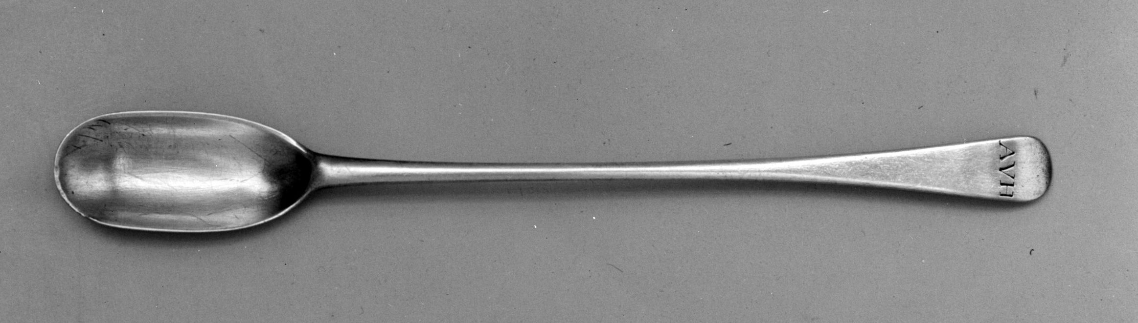 Antique Silver Serving Spoon With Monogram
