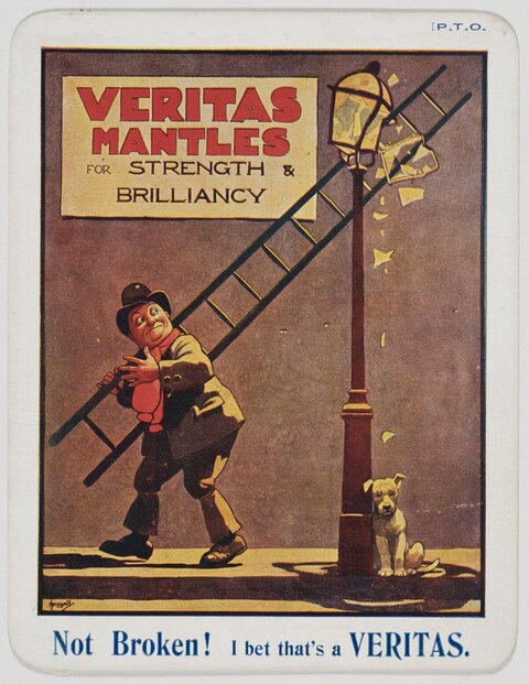 Vintage Veritas Mantles Advertisement